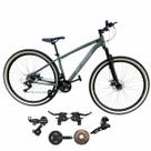 Bicicleta Ksw Xlt Aro 29 21v Cambios Shimano e Trocadores Shimano Pedivela Catraca Shimano.