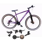 Bicicleta Ksw Xlt Aro 29 21v Cambios Trocadores Pedivela Catraca SHIMANO Pneu Faixa Amarelo.