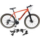 Bicicleta Ksw Xlt Aro 29 21v Freios Mecanicos Cambios Shimano Mais Trocadores Pneu Faixa Amarela.