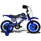 Bicicleta Moto Cross Infantil aro 16 Azul Unitoys Bicicleta Moto Cross Infantil aro 16 Azul Unitoys