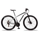 Bicicleta Mountain Bike 21 Velocidades Aço Suspensão Shimano Branco Bicicleta Mountain Bike 21 Velocidades Aço Suspensão Shimano Branco