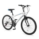 Bicicleta Mountain Bike Ktaxon 24" Quadro de Aço 21 Marchas Branca