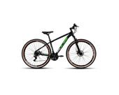 Bicicleta Pulse Quick Aro 29 Freio a Disco 21V Cambios Shimanos Preto Verde e Branco