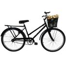 Bicicleta Retrô Aro 26 Freio V-Brake Cesta Preto Bicicleta Retrô Aro 26 Freio V-Brake Cesta Preto