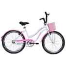 Bicicleta Retrô Vintage Aro 26 Feminina Beach Rosa com Branco Bicicleta Retrô Vintage Aro 26 Feminina Beach Rosa com Branco