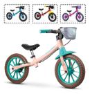 Bicicleta sem pedal Infantil Equilíbrio Balance Nathor Aro 12 Love com cestinha 2 a 4 anos