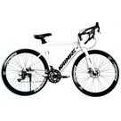 Bicicleta Speed Aro 700 Bike 16 Vel Marchas Aeroedge Freio A Disco Quadro Alumínio Resistente Leve Cor Branco - Wct Fitness