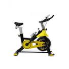 Bicicleta Spinning Com Roda De Inercia 8kg Preto E Amarelo