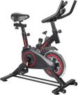Bicicleta Spinning Fitness Roda De Inércia 06kg Cor Preto e Vermelha