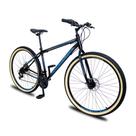 Bicicleta Sportline Aro 29 Aço Carbono 21 Velocidades MTB Câmbio Importado Revo Shift Freio a Disco