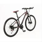 Bicicleta Tronos MTB Aro 29 - Quadro 19 Alumínio - 21 Marchas - Freio a Disco Mecânico - Preto e Vermelho Bicicleta Tronos MTB Aro 29 - Quadro 19 Alumínio - 21 Marchas - Freio a Disco Mecânico - Preto e Vermelho