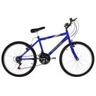 Bicicleta Ultrabikes Aro 24 Quadro em Aço Carbono Azul Pedivela 165mm com 18 Marchas BM24-01AZ Bicicleta Ultrabikes Aro 24 Quadro em Aço Carbono Azul Pedivela 165mm com 18 Marchas BM24-01AZ