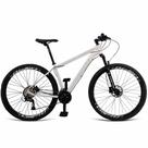 Bicicleta Unisex 15" Aro Aero 29 24V Freios A Disco Suspensão 80MM Guidão Curvo Branco/Grafite