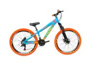Bicicleta Viking Aro 26 Câmbio Importado 21v Vmaxx Pneu laranja Azul/Laranja