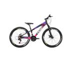 Bicicleta Viking Aro 26 Câmbio Importado 21v Vmaxx Preto Rosa