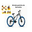 Bicicleta Viking Aro 26 Freeride Preto Azul com Pneu azul + brinde patinhos de borracha