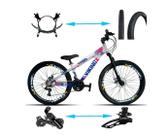 Bicicleta Viking Aro 26 TuffX25/30 Vmaxx Freio Hidráulico 21V Prata Azul