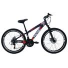 Bicicleta Viking X TUFF25 Freeride Aro 26 Freio a Disco 21V Roxo Laranja Vikingx