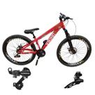 Bicicleta Vikingx 21v Aro 26 Tuff 25 Aluminio Cambio Shimano Dianteiro Traseiro Rodas Vmaxx