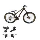 Bicicleta Vikingx 21v Aro 26 Tuff 44 Trocadores e Cambio Shimano Traseiro Dianteiro Mtb Freeride Aluminio Unissex