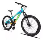 Bicicleta Vikingx Aro 26 Câmbios Shimanos 21V Azul Laranja Bicicleta Vikingx Aro 26 Câmbios Shimanos 21V Azul Laranja