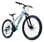 Bicicleta Vikingx Aro 26 Câmbios Shimanos 21V Branco Verde Bicicleta Vikingx Aro 26 Câmbios Shimanos 21V Branco Verde