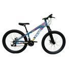 Bicicleta Vikingx aro 26 Dirt Jump Tuff Azul com Amarelo Bicicleta Vikingx aro 26 Dirt Jump Tuff Azul com Amarelo