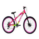 Bicicleta Vikingx Aro 26 Rosa Verde 1x7 Câmbio shimano aro vmaxx Rosa