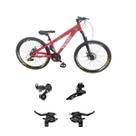 Bicicleta Vikingx Aro 26 Tuff 25 Aluminio Cambio Shimano Dianteiro Traseiro 21v Mtb Freeride Unissex