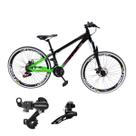 Bicicleta Vikingx Aro 26 Tuff 44 Aluminio Cambio Shimano Traseiro Dianteiro 24v Mtb Freeride Unissex