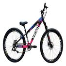 Bicicleta Vikingx Preto Rosa Aro 26 Single Wheeling Freio Hidráulico Bicicleta Vikingx Preto Rosa Aro 26 Single Wheeling Freio Hidráulico
