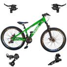 Bicicleta Vikingx Tuff 25 Aro 26 Aluminio 24v Cambios Shimano Freio Disco Suspensão Dianteira