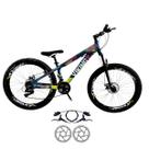 Bicicleta Vikingx Tuff 25 Quadro Aluminio 24V Freio Hidraulico Dianteiro Traseiro
