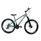 Bicicleta Vikingx Tuff 30 Aro 26 Câmbios Importados 21V Cinza Amarelo Aro Vmaxx