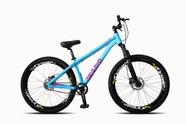 Bicicleta Vikingx Tuff 38 Aro 26 Single 26x2.125 Freio Disco Hidral Vmax Azul/ads rosa