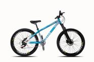 Bicicleta Vikingx X-35 1x8 Single Câmbios Shimano Cubo Cassete Azul Com Branco