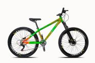 Bicicleta Vikingx X-35 1x8 Single Câmbios Shimano Cubo Cassete Verde Laranja