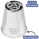 Bico De Confeitar Russo Flor Instantânea Nº 242 XG Master Baker Em Inox Sem Emenda