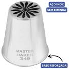 Bico De Confeitar Russo Flor Instantânea Nº 249 XG Master Baker Em Inox Sem Emenda