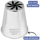 Bico De Confeitar Russo Flor Instantânea Nº 257 XG Master Baker Em Inox Sem Emenda