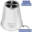 Bico De Confeitar Russo Flor Instantânea Nº 258 XG Master Baker Em Inox Sem Emenda