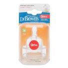 Bico de Mamadeira Redondo em Silicone Boca Larga Fase 1 0m+ Dr. Browns Options - 2 unidades