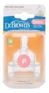 Bico de Mamadeira Redondo em Silicone Boca Larga Prematuro 0+ Dr. Browns Options - 2 unidades
