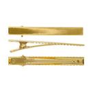 Bico De Pato Jacaré Base Reta Dourada 7,5cm- 12unidades