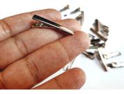 Bico de Pato Presilha Jacaré Prata-Níquel - 3,2CM - BASE RETA - Pct:50pc