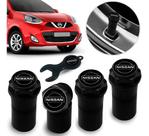 Bico Pneu Preto Pino Roda Válvula Antifurto Nissan March