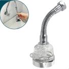 Bico Ponta Para Torneira Cozinha 3 Jatos Extensor Flexivel Chuveirinho Arejador Gourmet Prolongador Inox Jato Aerado Regulável Transparente