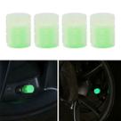 Bico Tampa Válvula Pneu Carro Moto Luminoso Fluorescente 4pc