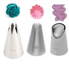 bicos de confeitar babado 402 pitanga 1m E 4B grande inox