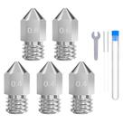 Bicos de impressora 3D ELEGOO Harden Steel 0,4/0,6/0,8 mm 5 unidades